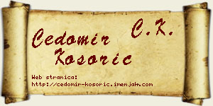 Čedomir Kosorić vizit kartica